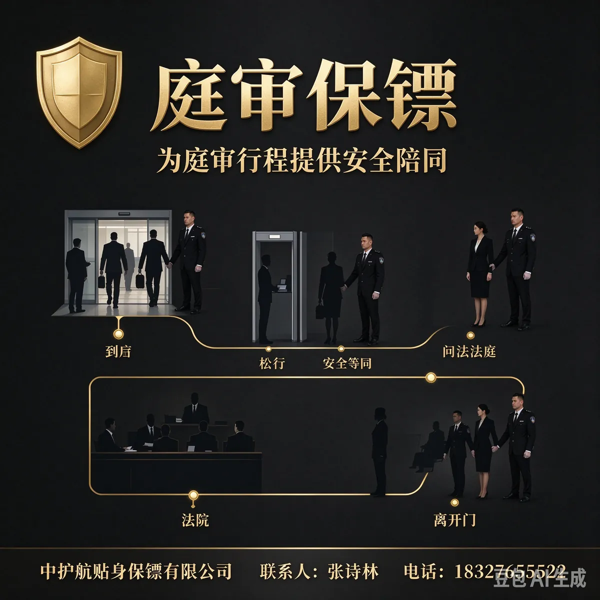 庭审全程陪同防护